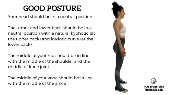 image of a woman showing good standing posture