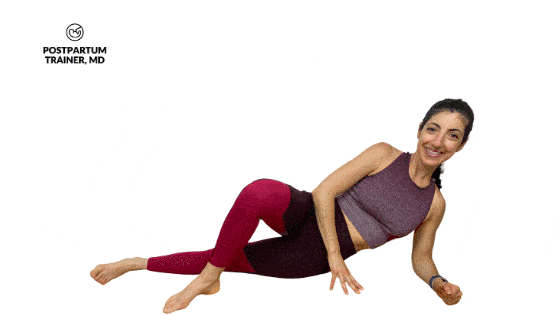 brittany performing a side-lying-hip-adduction