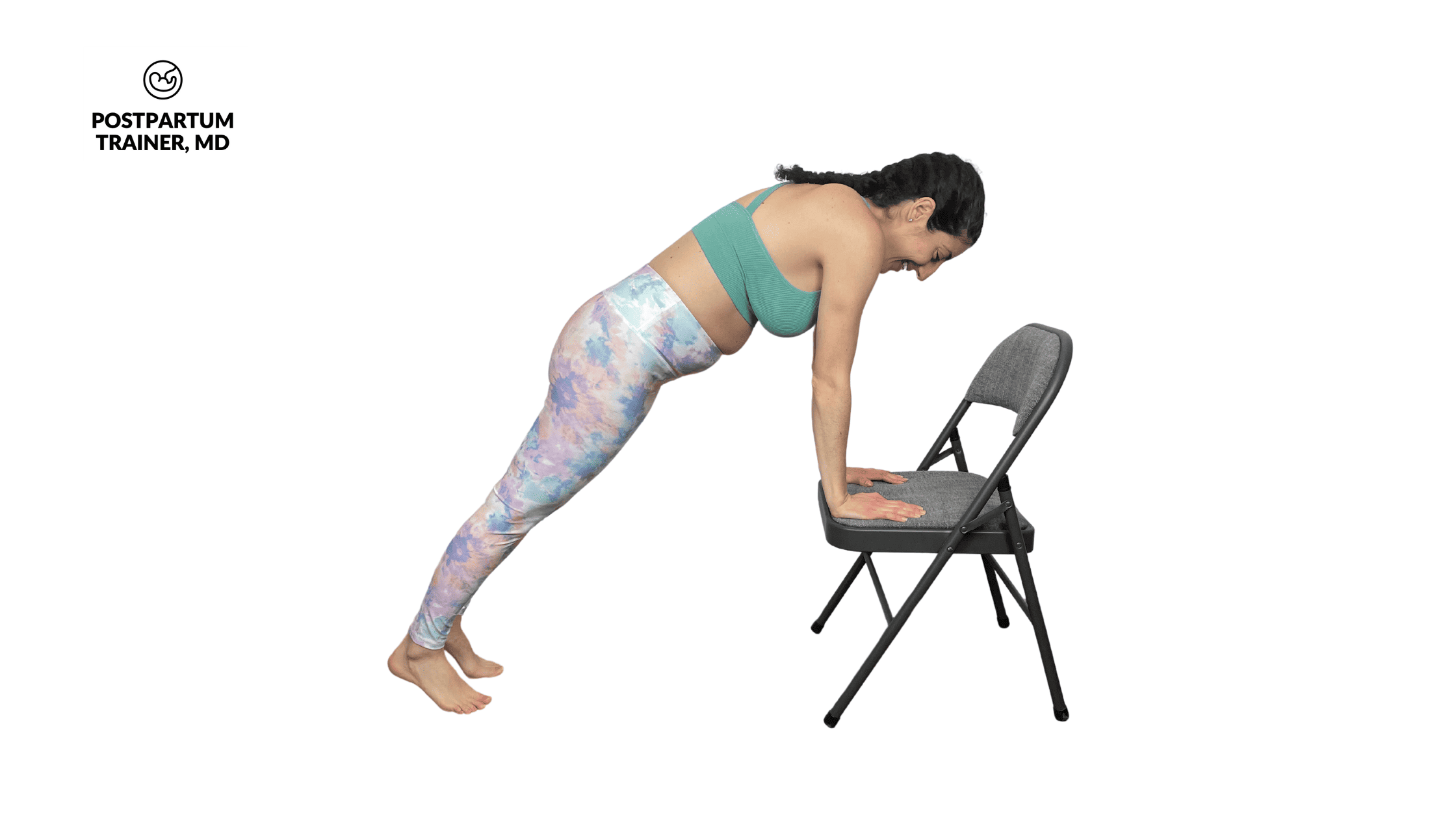 pregnant-woman-doing-a-full-plank-on-a-chair