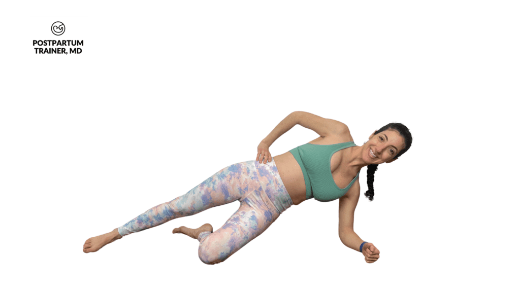 brittany performing a modified-side-plank