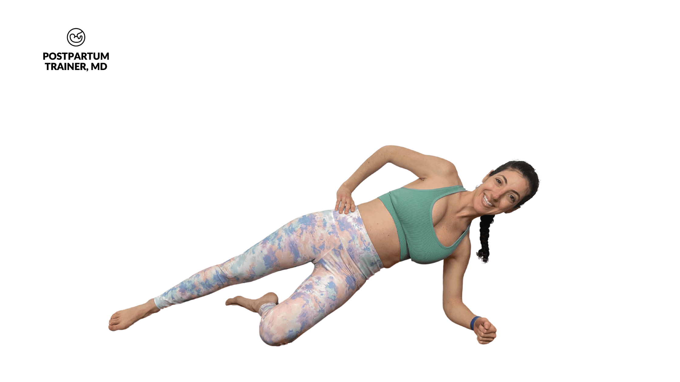 brittany performing a modified-side-plank in pregnancy