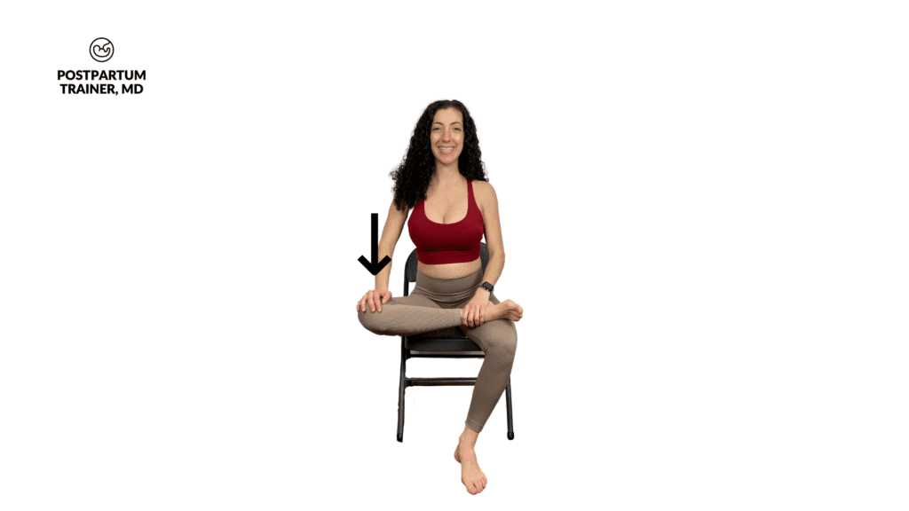 seated-hip-external-rotation-stretch in pregnancy