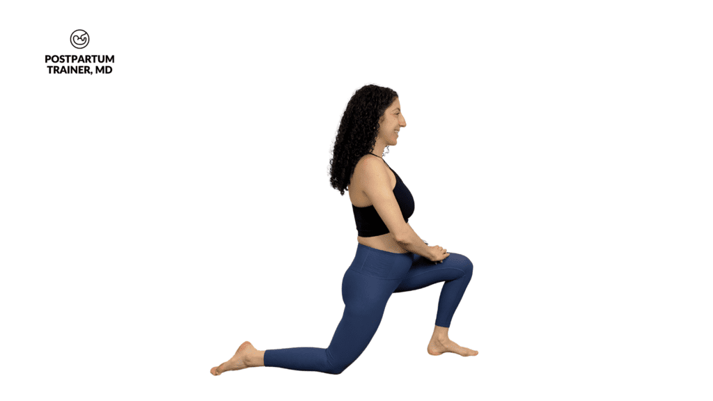 kneeling-hip-flexor-stretch in pregnancy