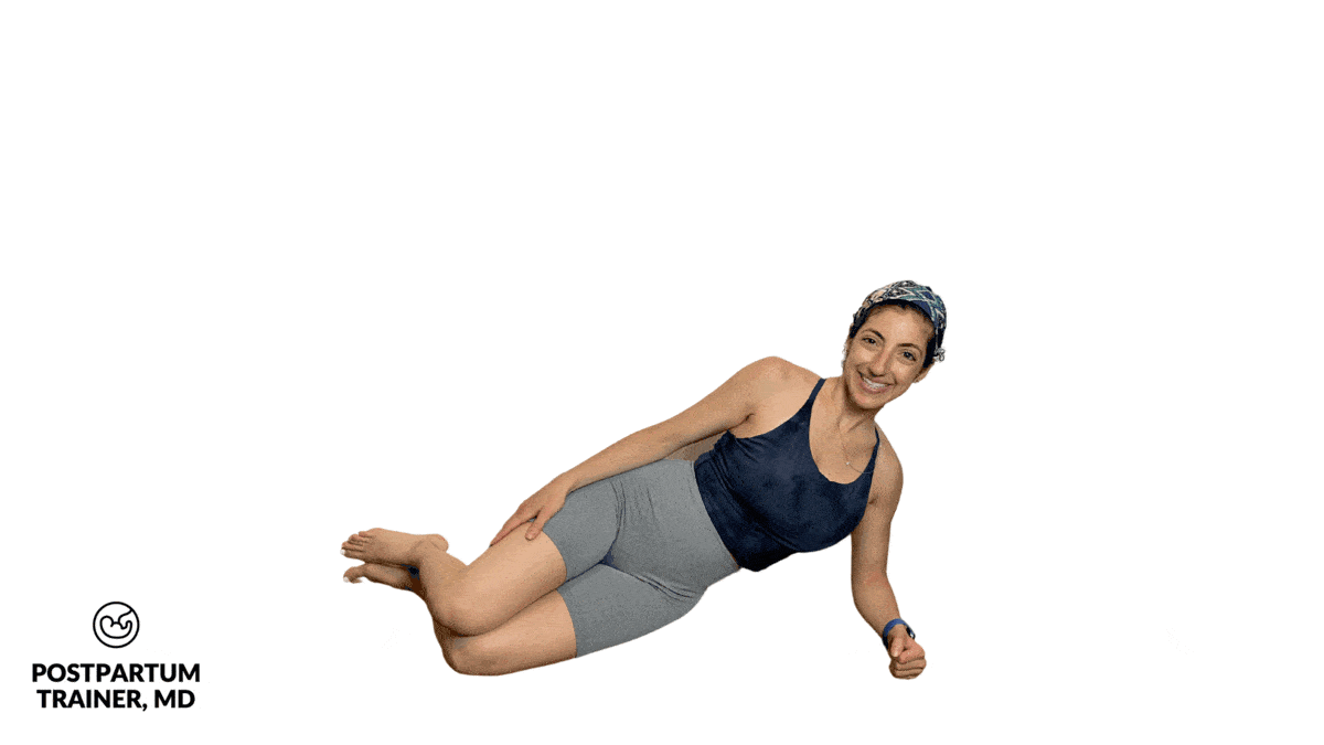brittany performing a side lying hip raise
